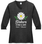 Chapter T  Sisters In Heart & Spirit . . . Cotton Tee ...  VNeck or Crew Neck . . . . . . . . . Ladies Fashion Fit