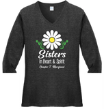 Chapter T  Sisters In Heart & Spirit . . . Cotton Tee ...  VNeck or Crew Neck . . . . . . . . . Ladies Fashion Fit