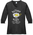 Believe in the Magic of P.E.O.  . . . . . . . . . Chapter T Cotton Tee VNeck or Crew Neck . Ladies Fashion Fit