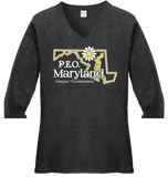 Chapter T  Maryland Cotton Tee ...  VNeck or Crew Neck . . . . . . . . . Ladies Fashion Fit