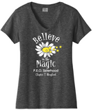 Believe in the Magic of P.E.O.  . . . . . . . . . Chapter T Cotton Tee VNeck or Crew Neck . Ladies Fashion Fit