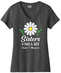 Chapter T  Sisters In Heart & Spirit . . . Cotton Tee ...  VNeck or Crew Neck . . . . . . . . . Ladies Fashion Fit