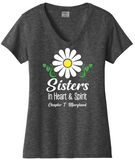 Chapter T  Sisters In Heart & Spirit . . . Cotton Tee ...  VNeck or Crew Neck . . . . . . . . . Ladies Fashion Fit