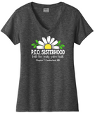 P.E.O. Virtues Chapter T. . . . . . Cotton Tee VNeck or Crew Neck . .  Ladies Fashion Fit