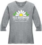 P.E.O. Virtues Chapter T. . . . . . Cotton Tee VNeck or Crew Neck . .  Ladies Fashion Fit