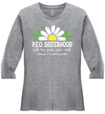 P.E.O. Virtues Chapter T. . . . . . Cotton Tee VNeck or Crew Neck . .  Ladies Fashion Fit