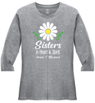 Chapter T  Sisters In Heart & Spirit . . . Cotton Tee ...  VNeck or Crew Neck . . . . . . . . . Ladies Fashion Fit