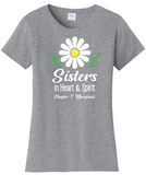 Chapter T  Sisters In Heart & Spirit . . . Cotton Tee ...  VNeck or Crew Neck . . . . . . . . . Ladies Fashion Fit