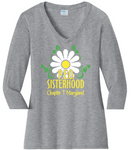 P.E.O. Sisterhood Chapter T. . . . . . Cotton Tee VNeck or Crew Neck . .  Ladies Fashion Fit