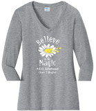 Believe in the Magic of P.E.O.  . . . . . . . . . Chapter T Cotton Tee VNeck or Crew Neck . Ladies Fashion Fit