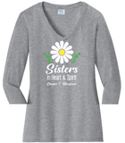 Chapter T  Sisters In Heart & Spirit . . . Cotton Tee ...  VNeck or Crew Neck . . . . . . . . . Ladies Fashion Fit