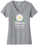 Chapter T  Sisters In Heart & Spirit . . . Cotton Tee ...  VNeck or Crew Neck . . . . . . . . . Ladies Fashion Fit