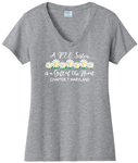 A P.E.O. Sister is a Gift of the Heart  . . . . Chapter T . . . . . . . Cotton Tee VNeck or Crew Neck . . . .Ladies Fashion Fit