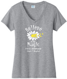 Believe in the Magic of P.E.O.  . . . . . . . . . Chapter T Cotton Tee VNeck or Crew Neck . Ladies Fashion Fit