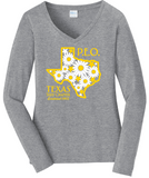 Texas State Chapter VNeck ... Ladies Fit - Yellow Accents