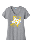 Texas State Chapter VNeck ... Ladies Fit - Yellow Accents