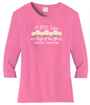 A P.E.O. Sister is a Gift of the Heart  . . . . Chapter T . . . . . . . Cotton Tee VNeck or Crew Neck . . . .Ladies Fashion Fit