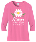 Chapter T  Sisters In Heart & Spirit . . . Cotton Tee ...  VNeck or Crew Neck . . . . . . . . . Ladies Fashion Fit