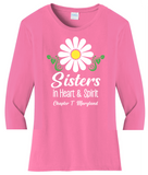 Chapter T  Sisters In Heart & Spirit . . . Cotton Tee ...  VNeck or Crew Neck . . . . . . . . . Ladies Fashion Fit