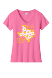 Texas State Chapter VNeck ... Ladies Fit - Yellow Accents