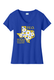 Texas State Chapter VNeck ... Ladies Fit - Yellow Accents