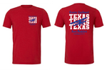 GSWAM Texas . . . . . . . . . . . . . .  SOFT COTTON TEE . . . . . . . .  White & Royal