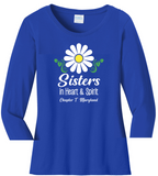 Chapter T  Sisters In Heart & Spirit . . . Cotton Tee ...  VNeck or Crew Neck . . . . . . . . . Ladies Fashion Fit