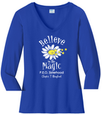 Believe in the Magic of P.E.O.  . . . . . . . . . Chapter T Cotton Tee VNeck or Crew Neck . Ladies Fashion Fit