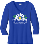 P.E.O. Virtues Chapter T. . . . . . Cotton Tee VNeck or Crew Neck . .  Ladies Fashion Fit