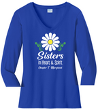 Chapter T  Sisters In Heart & Spirit . . . Cotton Tee ...  VNeck or Crew Neck . . . . . . . . . Ladies Fashion Fit