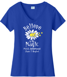 Believe in the Magic of P.E.O.  . . . . . . . . . Chapter T Cotton Tee VNeck or Crew Neck . Ladies Fashion Fit