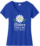 Chapter T  Sisters In Heart & Spirit . . . Cotton Tee ...  VNeck or Crew Neck . . . . . . . . . Ladies Fashion Fit